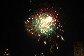 Urban fireworks display