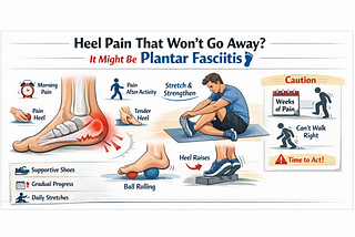 Heel Pain That Won’t Go Away? It Might Be Plantar Fasciitis 👣