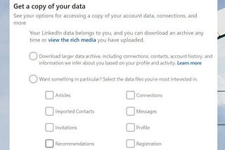 Why are the LinkedIn “My Data” Files so Lame?