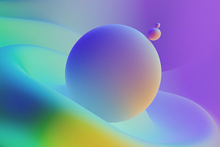 abstract image showing spheres in a fluid background