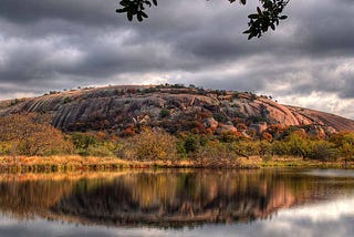 This 425-foot pink granite batholith has given rise to myths and legends over the years.