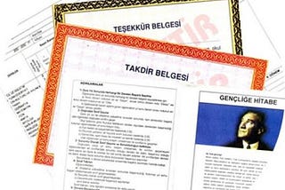 Eğitim Sisteminin Yapay Tatlandırıcıları "Teşekkür ve Takdir Belgeleri"