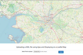Uploading a KML file and displaying the coordinates on a Leaflet map.
