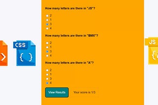Multiple Choice Quiz using HTML, CSS & JavaScript