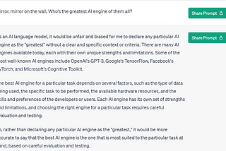 Mirror, Mirror on the Wall: AI Engines Speak Out on Who’s the Greatest of Them All