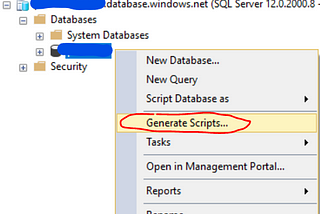 Restore an Azure SQL Db