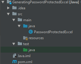 Generate password protected excel file in Java