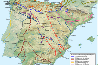 Rutas jacobeas más conocidas