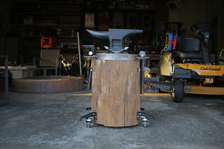 I finally turned this giant log into an anvil stand, and it only took me six years to do it