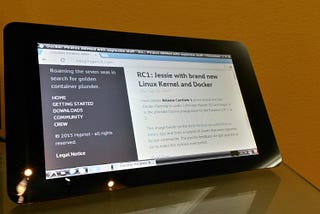 Jessie on Raspberry PI 2 with Docker and Chromium