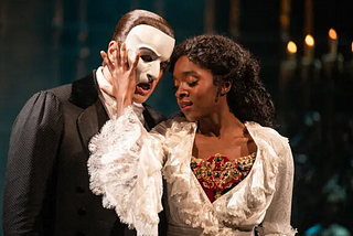 The Phantom and Christine in Andrew Llyod Webber’s “The Phantom of the Opera”