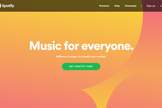 Spotify Landing Page
