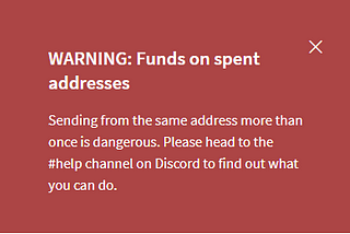 Warning: Funds on spent addresses! How to unblock your funds