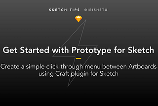 Basic Navigation with Sketch and Invision’s Craft Prototype Plugin
