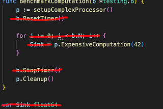 Improved benchmark syntax in Go