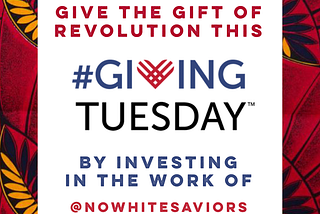 GIVE THE GIFT OF REVOLUTION THIS #GIVINGTUESDAY