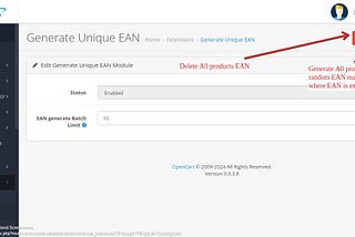 Generate Unique and Random EANs | Opencart | CodeEshop