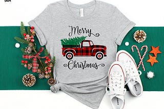 Christmas Truck Shirt, Christmas Shirt, Merry Christmas, Holiday Shirt, Christmas Tree Shirt, Buffalo Plaid Truck, Christmas Pajamas