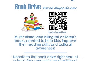 For The Love of Reading Book Drive !