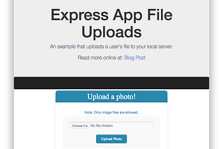 How To Make A Basic HTML Form Upload Files To Your Server Using Multer In A Node.js/Express App