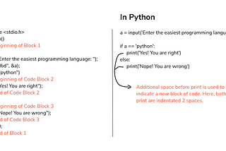 If and Else Statements and code blocks Python .