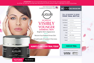 Auguri Skin Cream : Anti Aging Skin Care Cream Scam or Work!