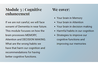 Cognitive stimulation