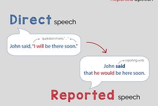 direct speech vs reported speech