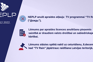 Latvia cracks down on the exiled Russian TV Rain channel