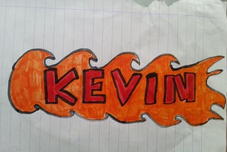 Graffiti made inside a designed flame