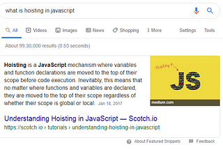 Hoisting and variable scoping in JS