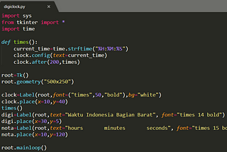 Create A Digital Clock Using Python