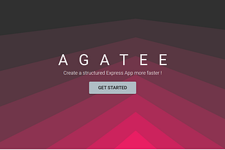 Agatee , build a Typescript RESTful API