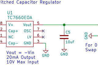 Build a Simple Circuit to Produce Negative Voltage (-10V) from a Positive Voltage Supply (+10V)