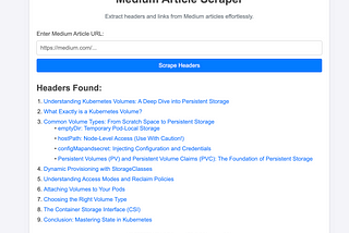 Medium Header Scraper: Automate Table of Contents Creation for Your Articles in Seconds