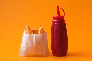 fries and ketchup