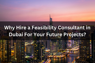 Why Hire a Feasibility Consultant in Dubai For Your Future Projects?