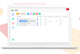 Concept UI redesign of IDM -Internet download manager app