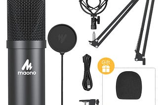 Maono AU-A04 Condenser Microphone Kit (Black)