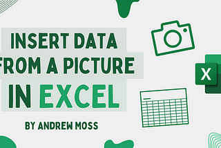 How to Insert Data From a Picture in Excel