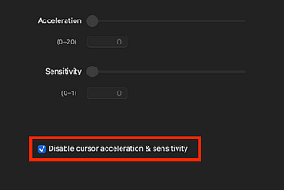 Fix macOS Mouse Acceleration