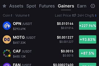 Top 3 Gainers on Gate.io 🛫🛫🛫