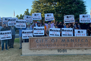 RSS’s International Wing Protested at City of Manteca