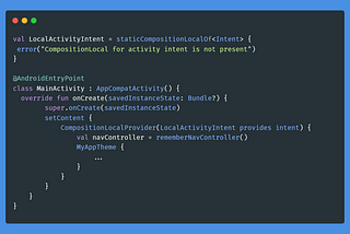 Compose CompositionLocalProvider