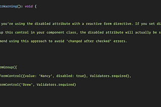 Disabling Form Controls When Working With Reactive Forms in Angular