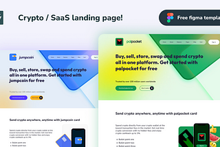 Crypto/ Saas/ startup Landing page template designed in figma