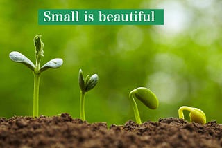 Small is beautiful, start small