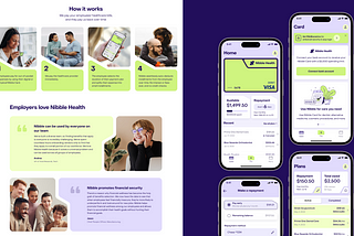 Case Study: Nibble Health. Brand Identity and UX Design for Healthcare Fintech Service