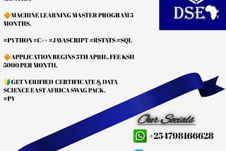 Introducing Data Science East Africa Data Science and Machine Learning Masters Programs