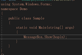 .NET compile dynamically with Roslyn(code generation using CSharpSyntaxRewriter)